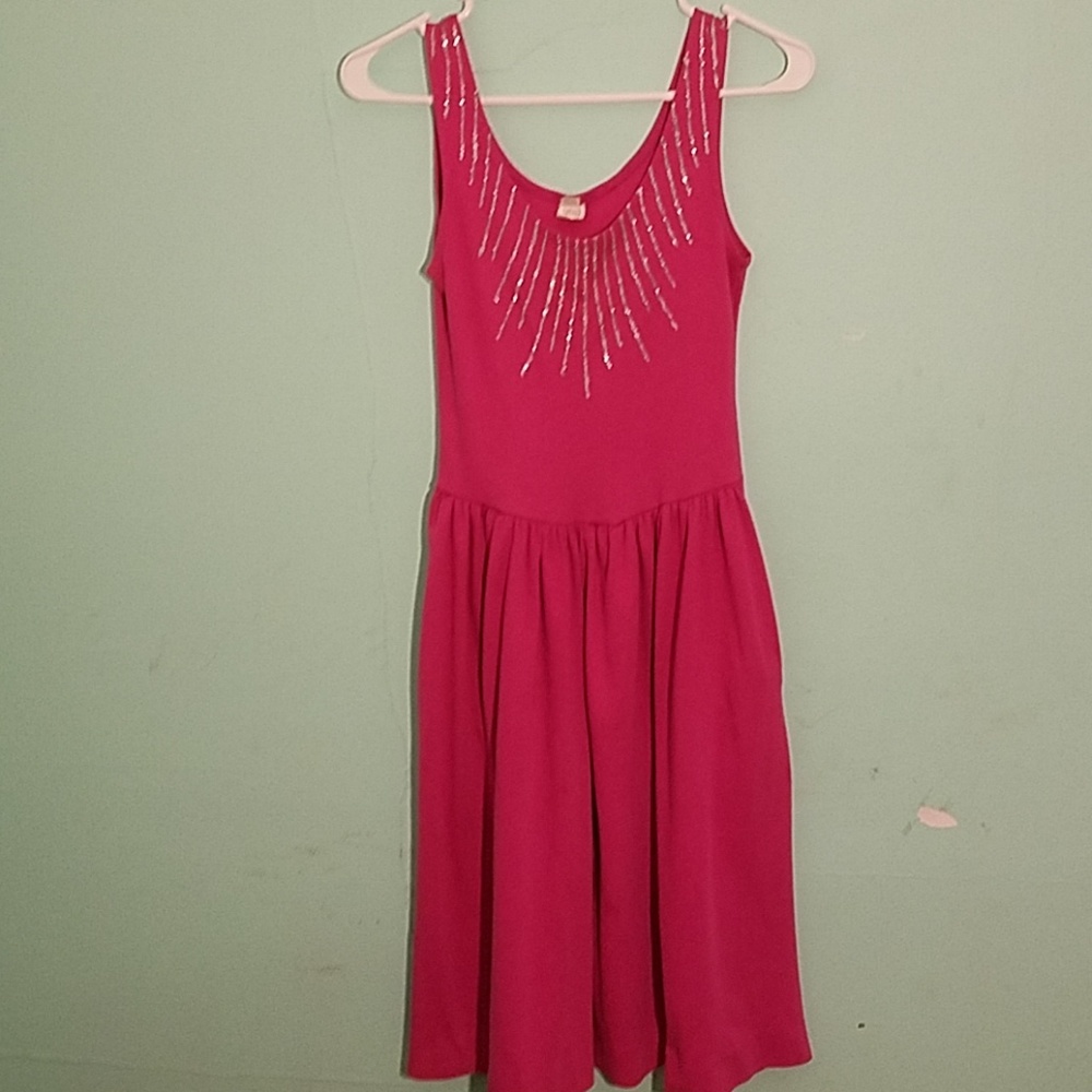 Vintage original. Hot pink. Glitter!! Pockets!!